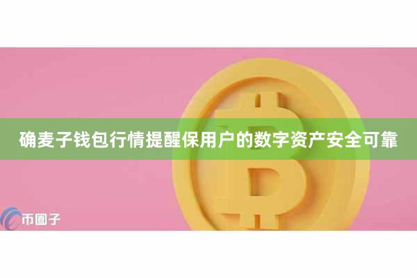 确麦子钱包行情提醒保用户的数字资产安全可靠