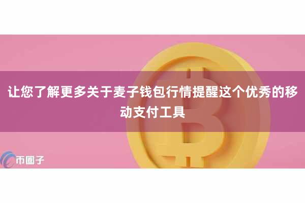 让您了解更多关于麦子钱包行情提醒这个优秀的移动支付工具