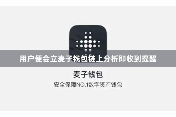 用户便会立麦子钱包链上分析即收到提醒