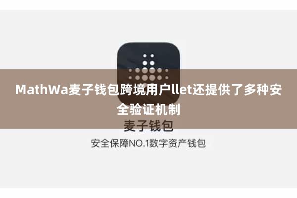 MathWa麦子钱包跨境用户llet还提供了多种安全验证机制