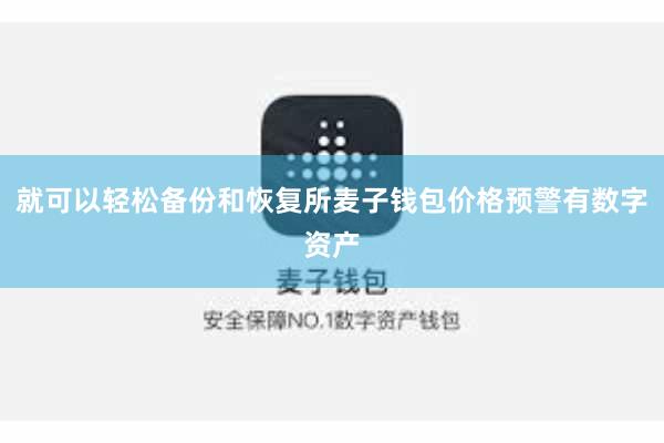 就可以轻松备份和恢复所麦子钱包价格预警有数字资产