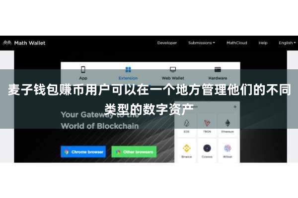 麦子钱包赚币用户可以在一个地方管理他们的不同类型的数字资产